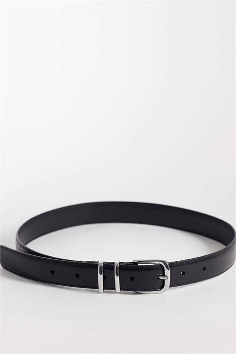 Ремень из натуральной кожи премиум-класса с золотой пряжкой артикул 155217485