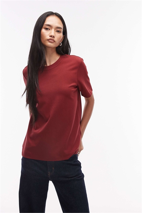 Футболка с короткими рукавами из плотного эластичного хлопка с интерлоковым переплетением артикул 152632129