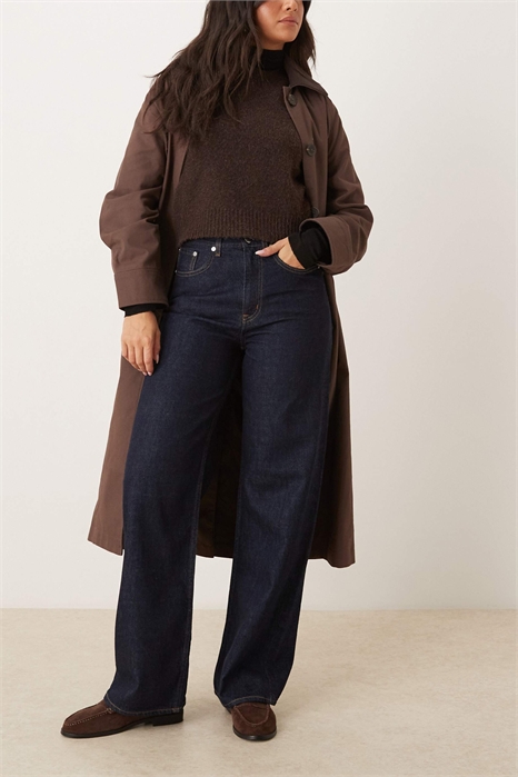 Джинсы «Корал» с высокой талией и свободным кроем артикул 150524140