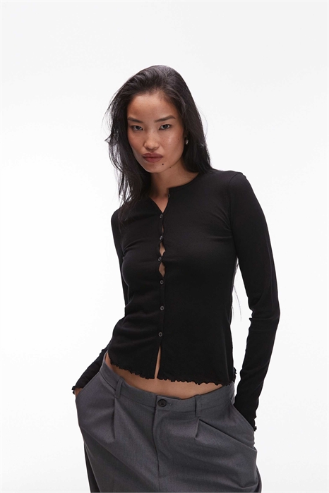 Кардиган из сетчатой ткани с облегающим кроем артикул 151023767