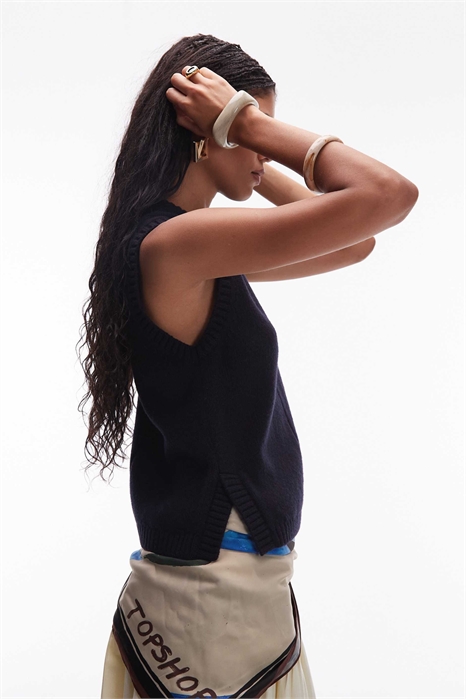 Трикотажная майка из смешанной шерсти артикул 148306077