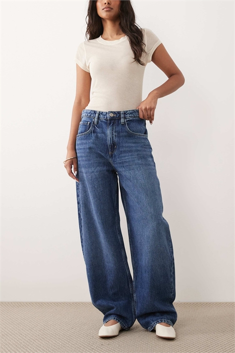 Джинсы-бочки из 100% хлопка артикул 154236306