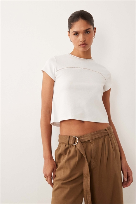 Молодежная футболка с короткими рукавами и контрастной окантовкой артикул 155576163