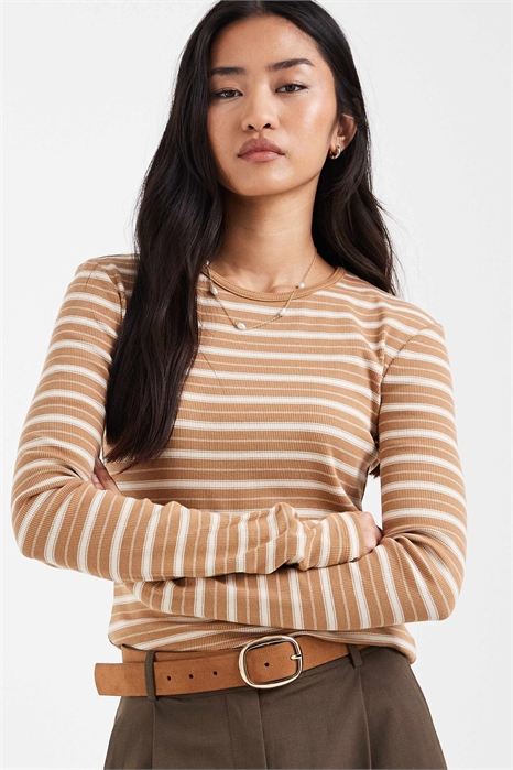 Очень мягкая облегающая кофта с длинными рукавами и ребристой отделкой артикул 154340422