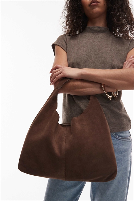 Небольшая сумка-тоут из замши артикул 153911875