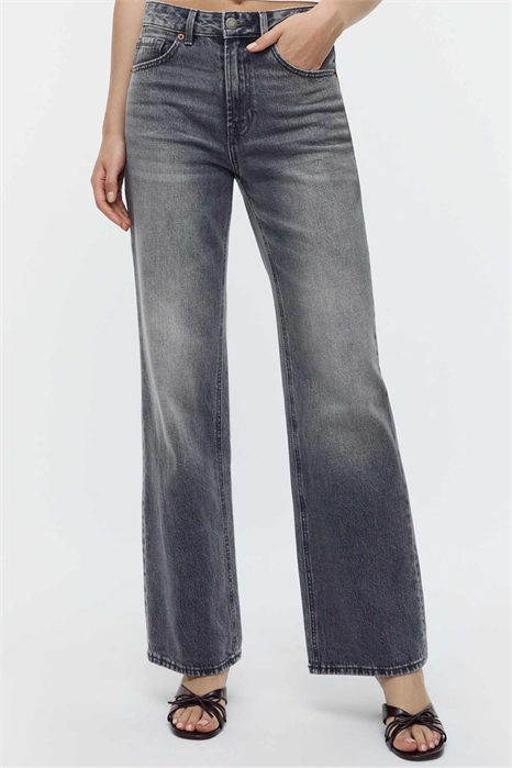 Джинсы D92 с прямыми широкими брючинами артикул 149423231