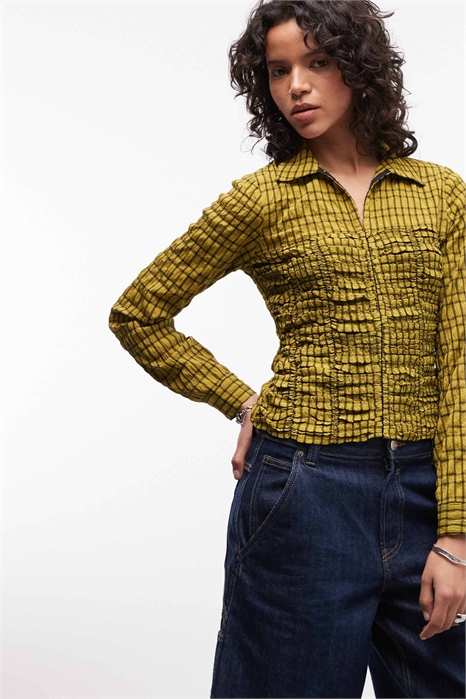 Рубашка с драпировкой артикул 150778933