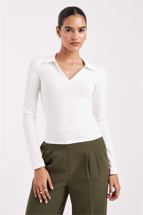 Поло с ребристыми рукавами артикул 150526261