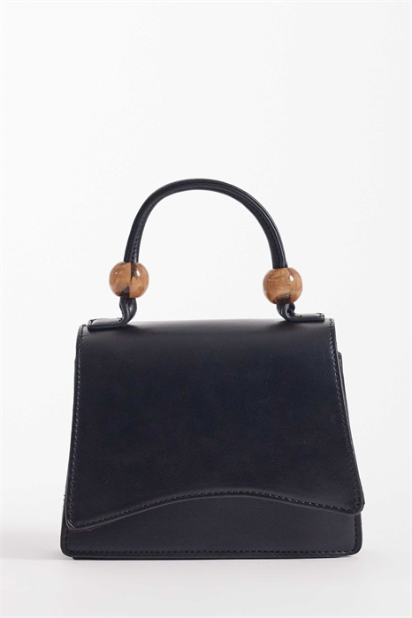 Сумка через плечо с ручкой в виде шарика из искусственной кожи и съемным ремнем артикул 151270761