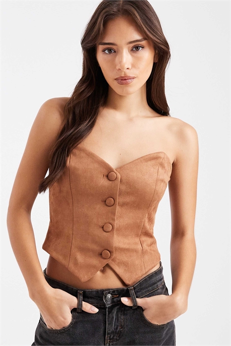 Топ-бандо из искусственной кожи артикул 148074138