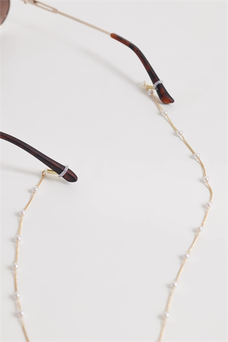Цепочка для солнцезащитных очков с элементами в виде искусственных жемчужин артикул 155648353