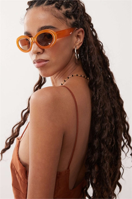 Овальные солнцезащитные очки в стиле «бабл» артикул 139713732