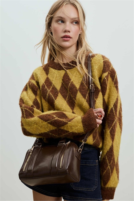 Сумка под кожу с молниями артикул 153328497