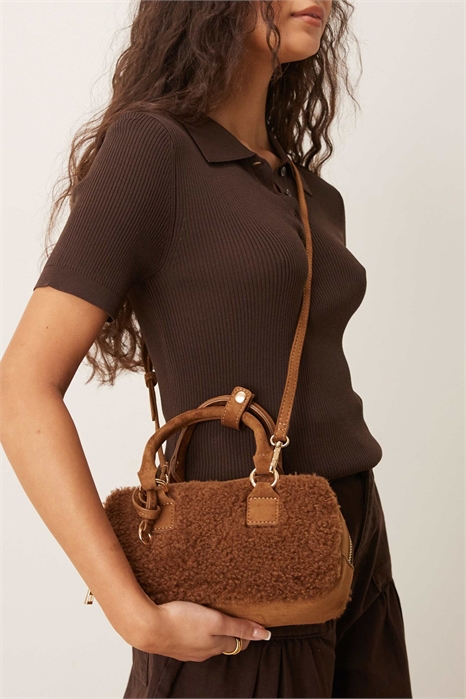 Мини-сумка-боулер через плечо артикул 150389033