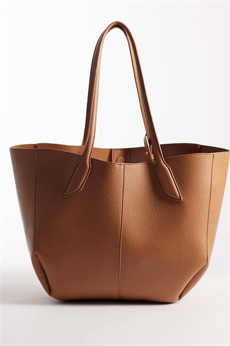 Текстурированная сумка-ваза из искусственной кожи с загнутыми углами артикул 152189343