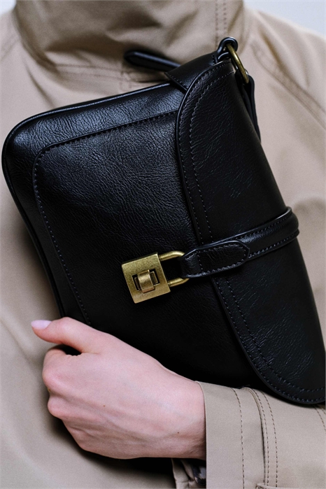 Сумка через плечо с замком артикул 152558653