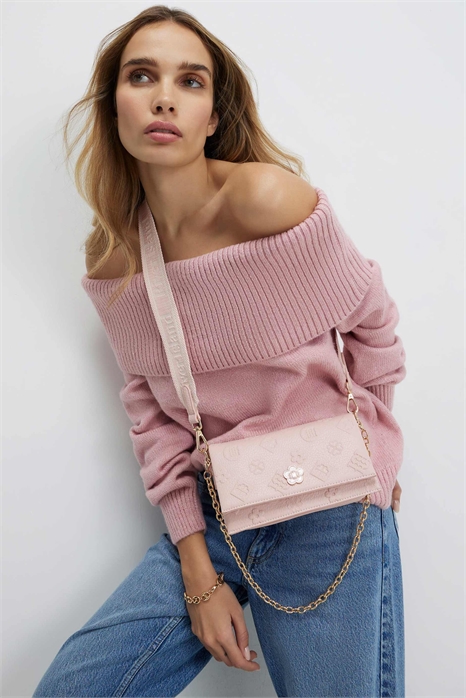 Сумка через плечо с тисненым монограммой артикул 155578236