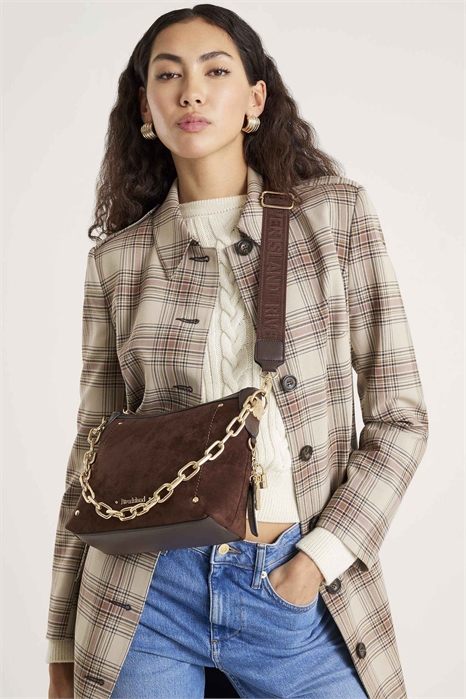 Сумка через плечо с цепочкой спереди артикул 155894662