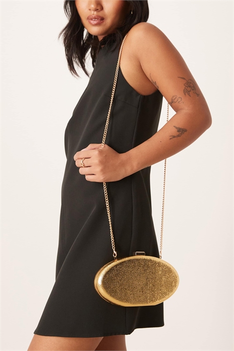 Овальная жесткая сумочка-клатч артикул 151092036