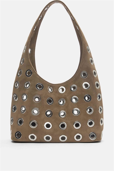 Мини-сумка через плечо с люверсами артикул 155714655