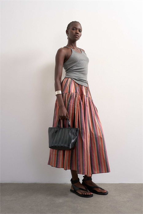 Юбка-миди из тафты с полным кроем артикул 149623273