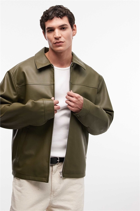 Куртка Харрингтон из искусственной кожи артикул 153749404