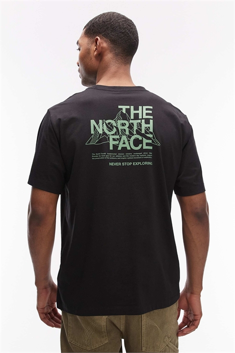 Футболка с принтом «Горный эскиз» на спине артикул 154705292