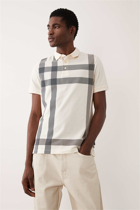 Поло с коротким рукавом из ткани в клетку «тартан» от Blaine артикул 154707705