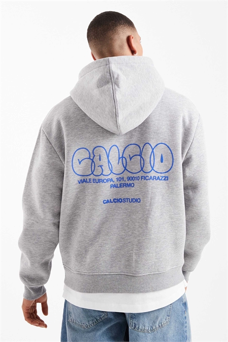 Худи свободного кроя с принтом в виде пузырьков артикул 153147389