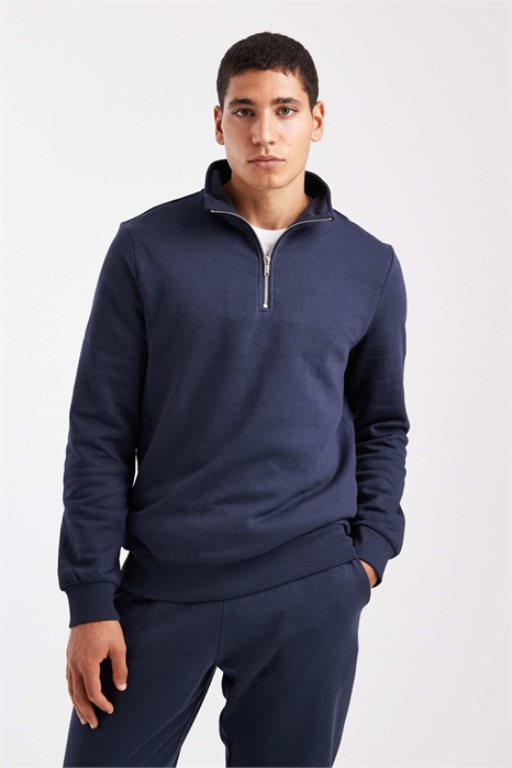 Свитшот с воротником-воронкой и застежкой-молнией на 1/4 co-ord артикул 151527697