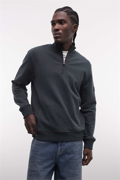 Свитшот Ehan с логотипом и полузастежкой-молнией артикул 154707787