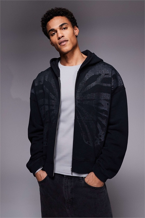 Худи с капюшоном и длинной застежкой-молнией артикул 153517614