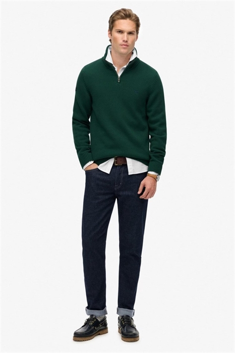 Свитер из трикотажа с полузастежкой-молнией артикул 155614303