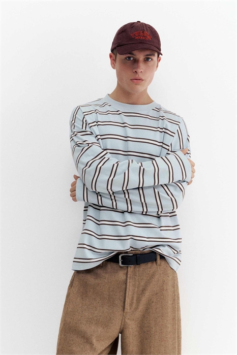 Футболка в полоску с длинными рукавами артикул 155723900