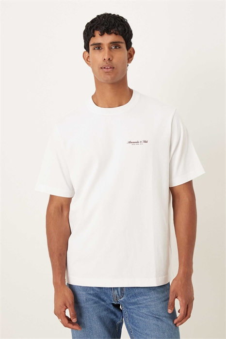 Футболка премиум-класса с логотипом на груди и короткими рукавами артикул 149632877