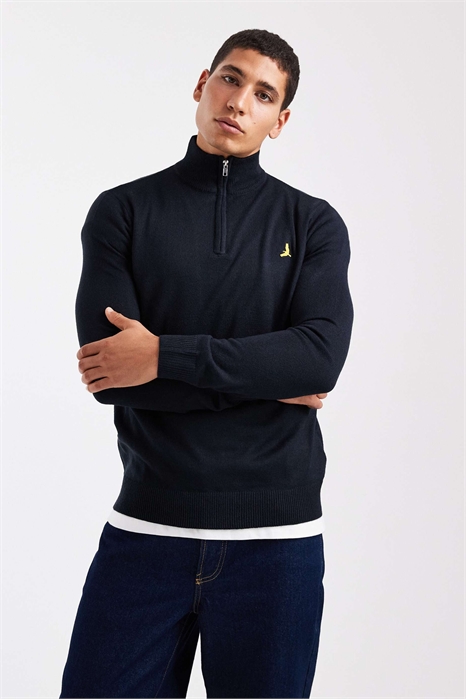 Свитер из трикотажа с 1/4-й застежкой-молнией артикул 153403904