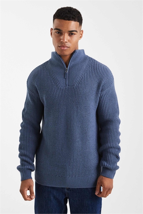 Свитер с 1/4-й застежкой-молнией в рыбацком стиле артикул 151527756