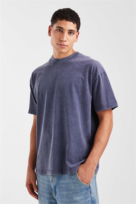 Футболка большого размера из ткани плотностью 240 г/м² с эффектом «кислотной стирки» артикул 152194157