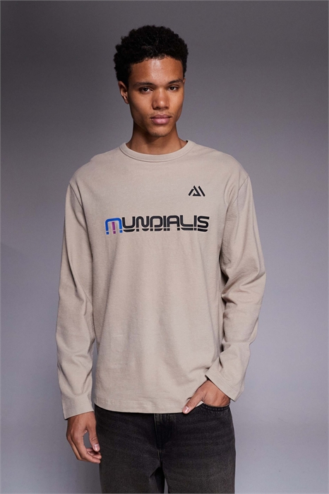 Толстовка из плотной ткани с длинными рукавами и принтом с футбольной тематикой артикул 150702921