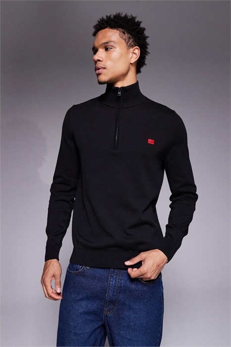 Свитер из трикотажа с логотипом бренда San Quintus и полузастежкой-молнией артикул 148447969