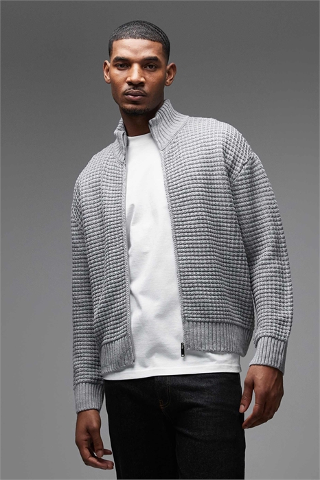 Свитер на молнии из трикотажа артикул 154608188