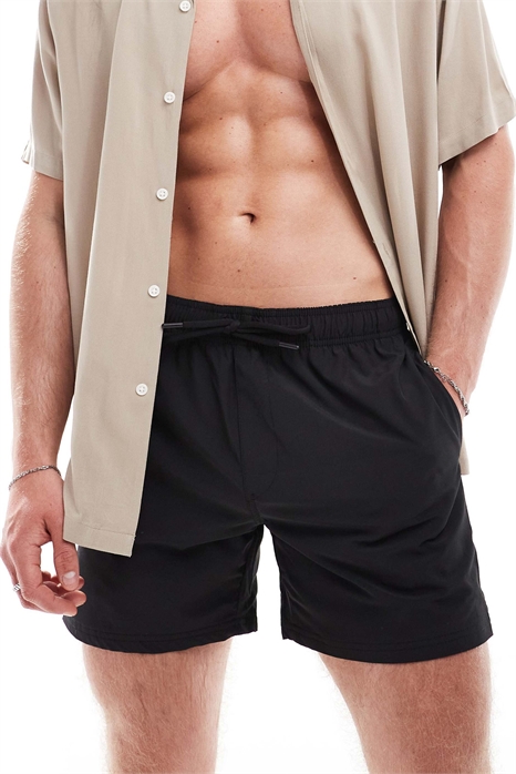 Эластичные плавательные шорты черного цвета артикул 135873894