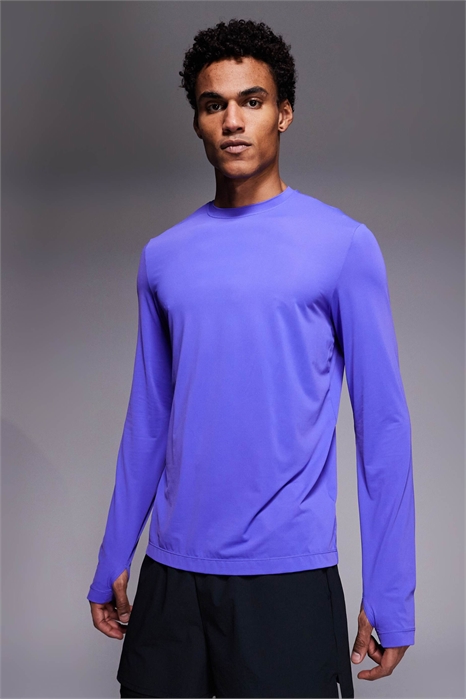 Функциональная майка с длинным рукавом из нейлоновой сетки, быстросохнущая, для бега артикул 151097327