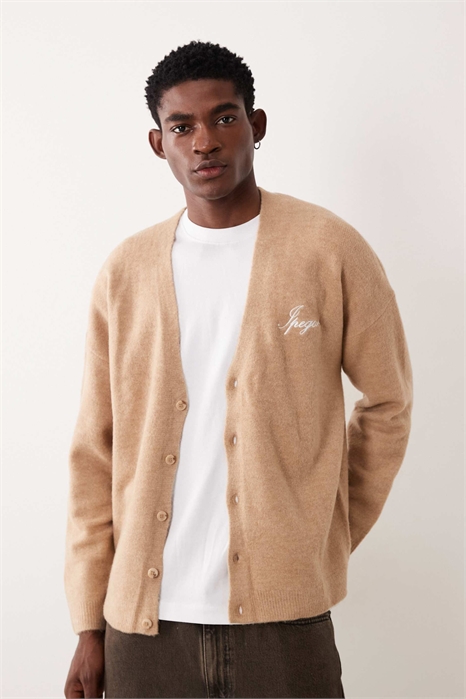 Вязаный кардиган свободного кроя с V-образным вырезом и вышивкой Ipegaso артикул 152125567