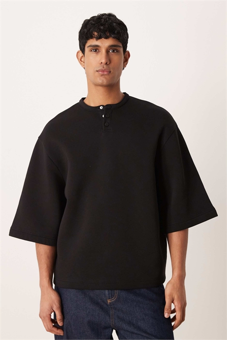 Толстовка с коротким рукавом и воротником-хенли co-ord артикул 153911471