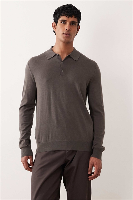 Трикотажная рубашка-поло из 100% шерсти артикул 154179356