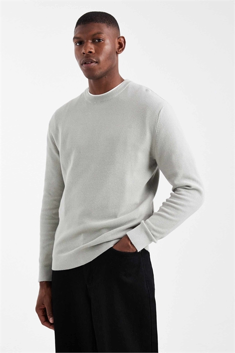 Свитер из вафельной ткани прямого кроя артикул 150590586