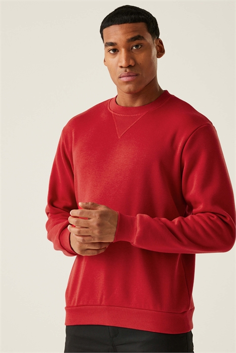 Свитшот с круглым вырезом артикул 154352287