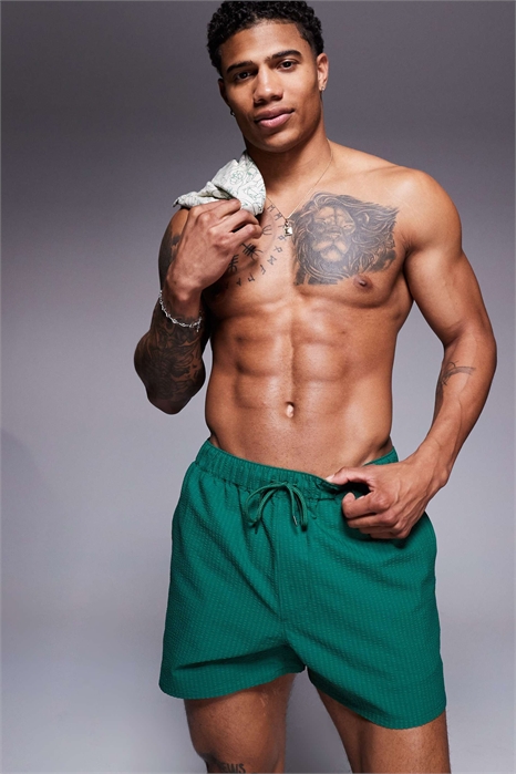 Плавательные шорты из ткани «сирсакер» артикул 141219999