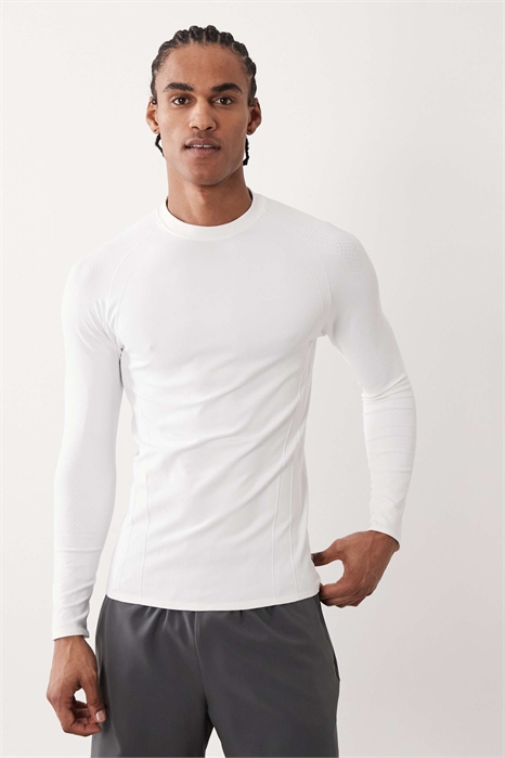 Бесшовная компрессионная термобелье с облегающим кроем, подчеркивающее фигуру, с длинным рукавом артикул 153285643